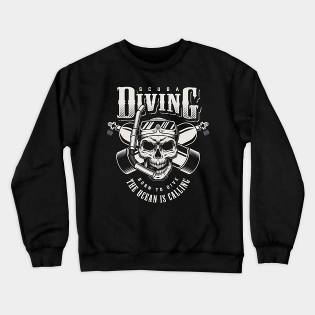 Diving Crewneck Sweatshirt by PurPurStudio